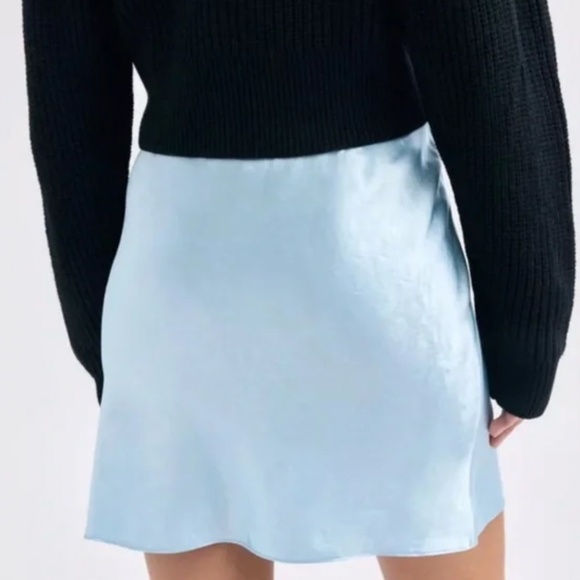 Aritzia Babaton Slip Mini Skirt Light Blue - Picture 5 of 5